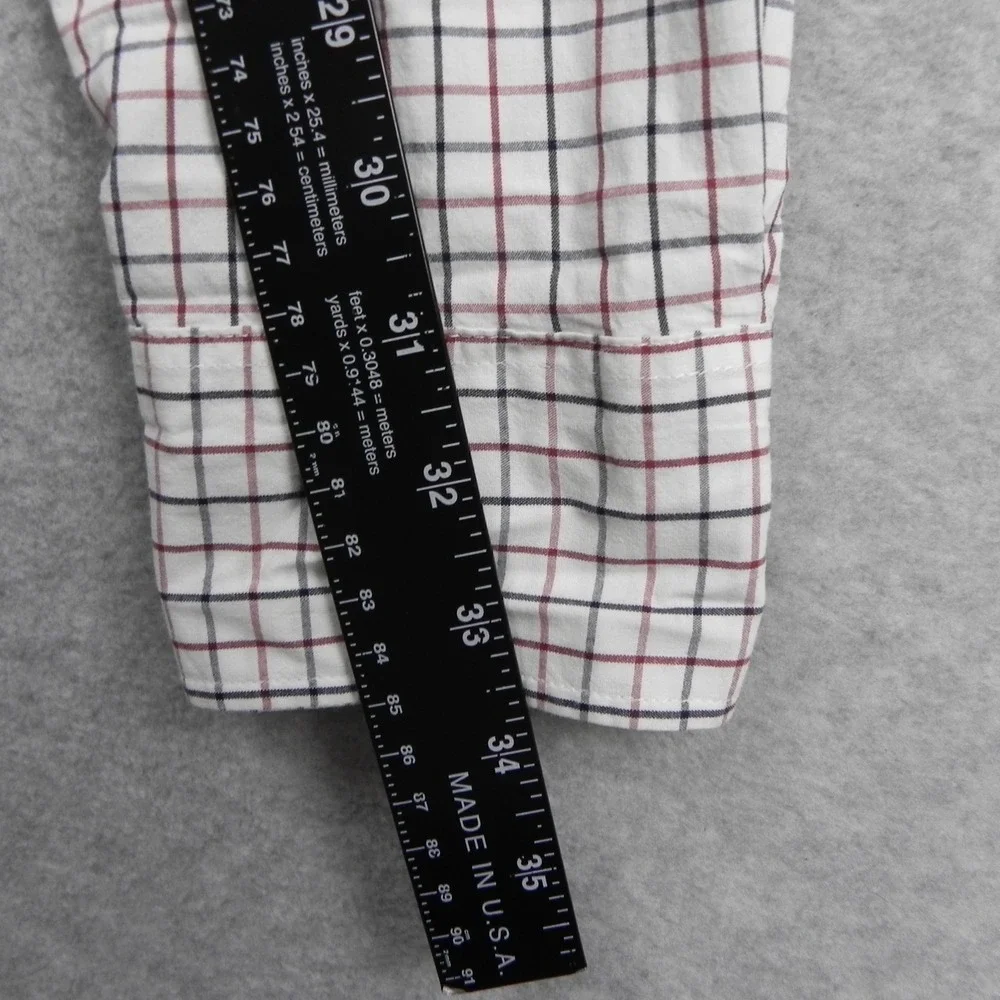 J.Crew Button Up Shirt Mens L Slim Flex Washed Check Long Sleeve Pocket